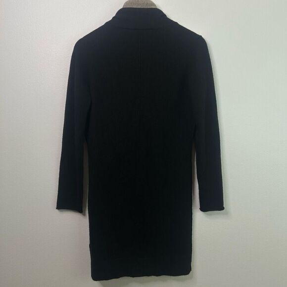 360Cashmere Black Tan Open Front Cardigan Sweater 100% Cashmere XS Quiet Luxury - Picture 8 of 11